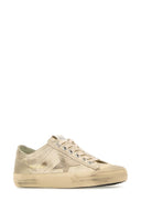 Golden Goose Deluxe Brand Gold Leather V Star 2 Sneakers