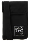 Maison Kitsune Black Nylon Phone Case