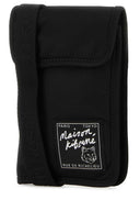 Maison Kitsune Black Nylon Phone Case