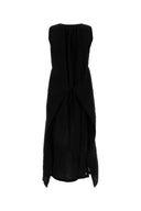 Vestido aéreo de viscose negro de Uma Wang