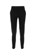 Pt Torino Black Stretch Cotton Cigarette Pant