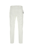 Pt Torino White Stretch Cotton Pant