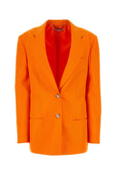 Stella Mc Cartney Fluo Orange Viscose Oversize Blazer