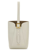 J&M Davidson Ivory Leather Quiver Nano Bucket Bag