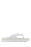 Prada White Rubber Thong Slippers