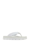 Prada White Rubber Thong Slippers