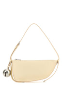 Burberry Cream Leather Shield Mini Shoulder Bag