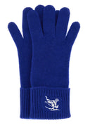 Burberry Electric Blue Cashmere Blend Gloves