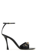 Givenchy Black Ledernähte Sandalen