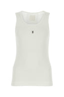 Givenchy White Stretch Cotton Tank Top