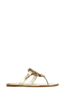 Tory Burch Gold Leder Miller Thong Pantoffeln