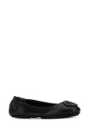 Tory Burch Black Nappa Leder Minnie Ballerinas