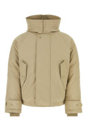 Salvatore Ferragamo Beige Polyester Mischung gepolsterte Jacke