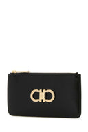 Salvatore Ferragamo Black Leather Wallet