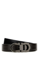Salvatore Ferragamo Dark Brown Leather Reversible Belt