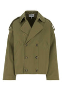 Trench di cotone verde loewe