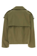 Trench di cotone verde loewe