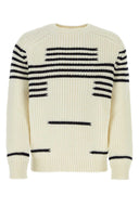Maglione di miscela di lana di lana avorio loewe