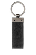 Dolce & Gabbana Schlüsselanhänger aus schwarzem Leder