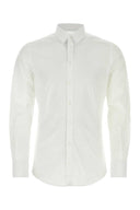 Dolce & Gabbana White Stretch Poplin Camisa