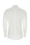 Dolce & Gabbana White Stretch Poplin Camisa