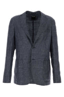 Zegna Blue Linen Blend Blazer
