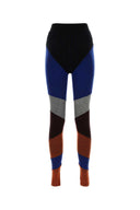 Leggings de mezcla de lana elástica de Chloe Multicolor