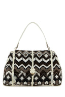 Bolso de hombro grande de lana bordada de lana de chloe