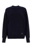 Chloe dunkelblauer Kaschmir -Mischung übergroße Pullover