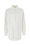 Valentino Garavani White Cotton Blend Oversize Shirt