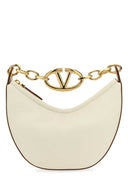 Valentino Garavani in pelle avorio mini hobo v logo luna