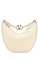 Valentino Garavani in pelle avorio medio hobo v logo spalla moon