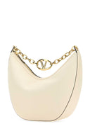 Valentino Garavani in pelle avorio medio hobo v logo spalla moon