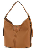Valentino Garavani Camel Leather V Logo Handbag