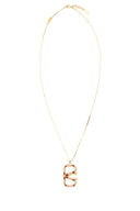 Valentino Garavani Gold Metal V Collar de logotipo