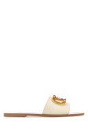 Valentino Garavani Ivory Leather V logo Slifori firma