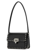 Valentino Garavani Black Leather Rockstud23 Shoulder Bagâ 