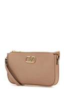 Valentino Garavani Powder Pink Leather V Logo Crossbody Bag