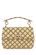 Valentino Garavani Raffia Rockstud Handbag