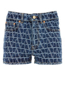 Valentino Garavani Toile Iconographe Denim Shorts