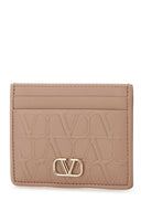 Valentino Garavani Powder Pink Leather V Logo Card Holder