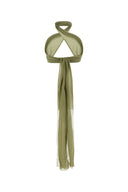 Ami Sage Green Silk Crop Top