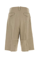 Ami Cappuccino Viscose Blend Bermuda Shorts