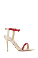 Manolo Blahnik Sand Satin Cienzan Sandals
