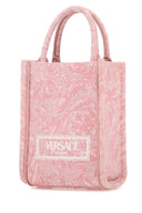 Versace Embroidered Fabric Mini Athena Handbag