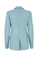 Versace Light Blue Leather Blazer