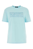 Versace Light Blue Cotton T Shirt