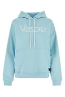 Versace Cotone azzurro di oversize felpa