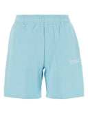 Versace Light Blue Cotton Shorts