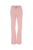 Versace Pint Pant a gamba di lana di lana rosa